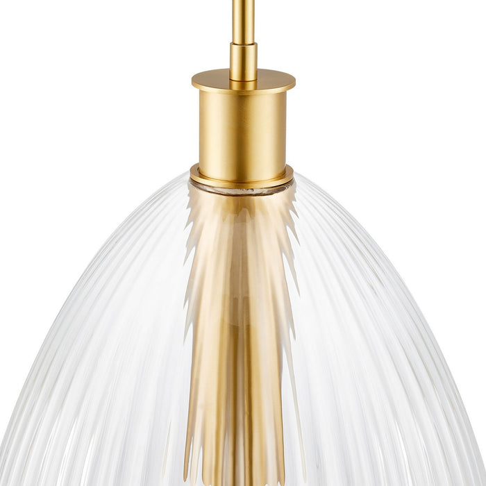 Meridian - M7052NB - One Light Pendant - Natural Brass