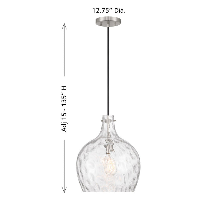 Meridian - M7053BN - One Light Pendant - Brushed Nickel