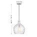 Meridian - M7053BN - One Light Pendant - Brushed Nickel