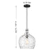 Meridian - M7053MBK - One Light Pendant - Matte Black