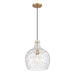 Meridian - M7053NB - One Light Pendant - Natural Brass