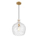 Meridian - M7053NB - One Light Pendant - Natural Brass