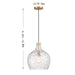 Meridian - M7053NB - One Light Pendant - Natural Brass