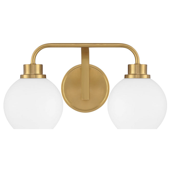 Meridian - M80080NB - Two Light Bathroom Vanity - Natural Brass