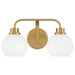 Meridian - M80080NB - Two Light Bathroom Vanity - Natural Brass