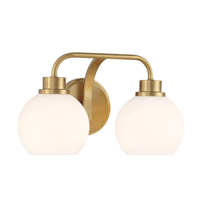 Meridian - M80080NB - Two Light Bathroom Vanity - Natural Brass