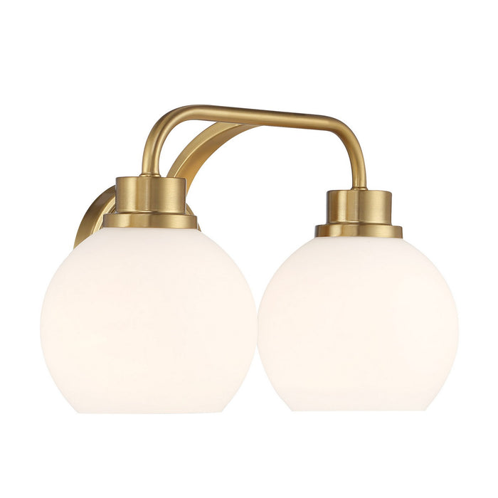 Meridian - M80080NB - Two Light Bathroom Vanity - Natural Brass