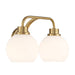 Meridian - M80080NB - Two Light Bathroom Vanity - Natural Brass