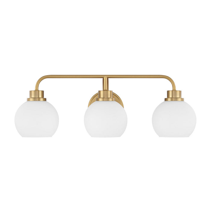 Meridian - M80081NB - Three Light Bathroom Vanity - Natural Brass