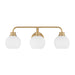 Meridian - M80081NB - Three Light Bathroom Vanity - Natural Brass