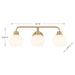 Meridian - M80081NB - Three Light Bathroom Vanity - Natural Brass