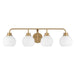 Meridian - M80082NB - Four Light Bathroom Vanity - Natural Brass