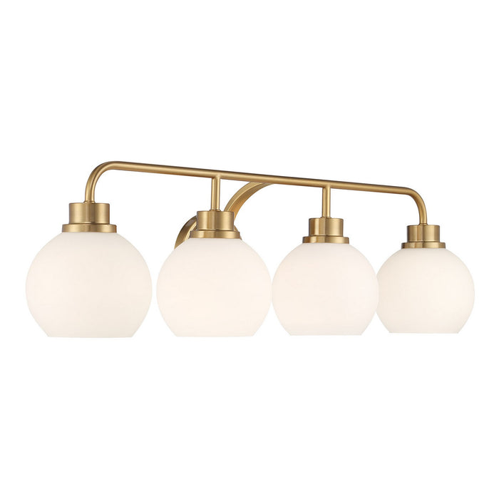 Meridian - M80082NB - Four Light Bathroom Vanity - Natural Brass