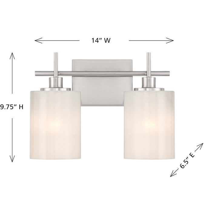 Meridian - M80083BN - Two Light Bathroom Vanity - Brushed Nickel