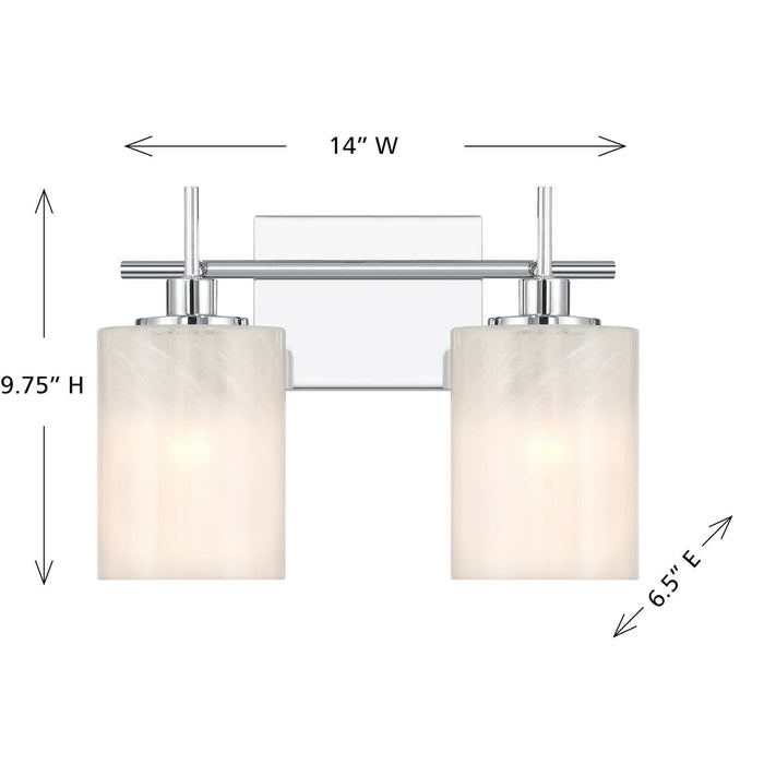 Meridian - M80083CH - Two Light Bathroom Vanity - Chrome