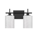 Meridian - M80083MBK - Two Light Bathroom Vanity - Matte Black