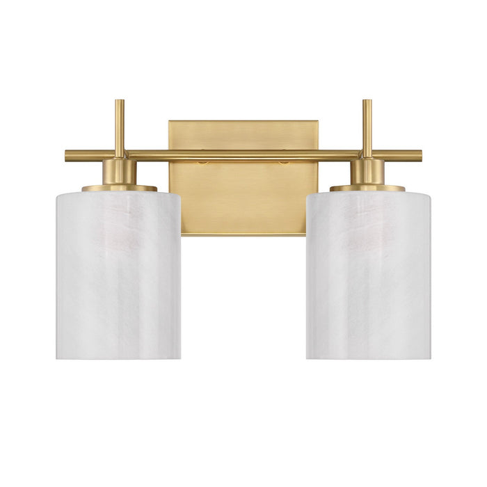 Meridian - M80083NB - Two Light Bathroom Vanity - Natural Brass