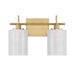 Meridian - M80083NB - Two Light Bathroom Vanity - Natural Brass