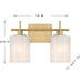 Meridian - M80083NB - Two Light Bathroom Vanity - Natural Brass