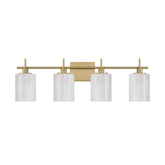 Meridian - M80085NB - Four Light Bathroom Vanity - Natural Brass