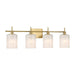 Meridian - M80085NB - Four Light Bathroom Vanity - Natural Brass