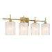 Meridian - M80085NB - Four Light Bathroom Vanity - Natural Brass