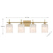 Meridian - M80085NB - Four Light Bathroom Vanity - Natural Brass