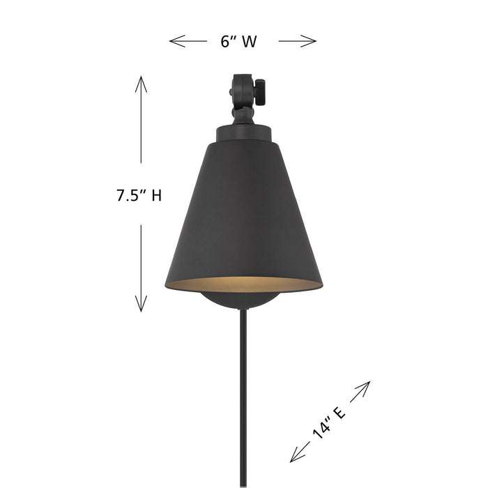 Meridian - M90108MBK - One Light Wall Sconce (Set of 2) - Matte Black