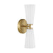 Meridian - M90109NB - Two Light Wall Sconce - Natural Brass