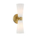 Meridian - M90109NB - Two Light Wall Sconce - Natural Brass