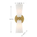 Meridian - M90109NB - Two Light Wall Sconce - Natural Brass