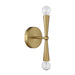 Meridian - M90110NB - Two Light Wall Sconce - Natural Brass