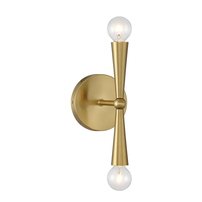 Meridian - M90110NB - Two Light Wall Sconce - Natural Brass