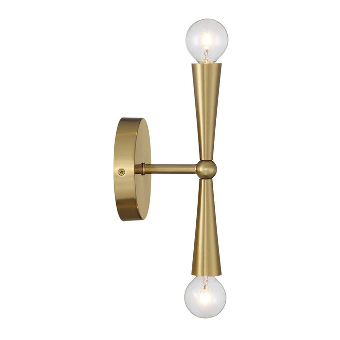 Meridian - M90110NB - Two Light Wall Sconce - Natural Brass