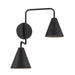 Meridian - M90111MBK - Two Light Wall Sconce - Matte Black