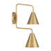 Meridian - M90111NB - Two Light Wall Sconce - Natural Brass