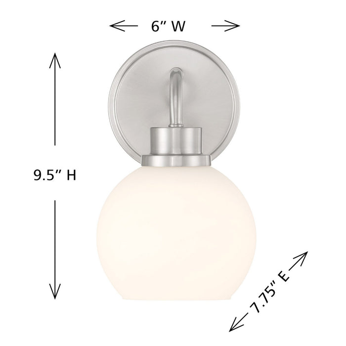 Meridian - M90112BN - One Light Wall Sconce - Brushed Nickel