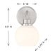 Meridian - M90112BN - One Light Wall Sconce - Brushed Nickel