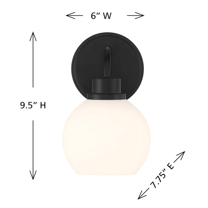 Meridian - M90112MBK - One Light Wall Sconce - Matte Black