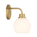 Meridian - M90112NB - One Light Wall Sconce - Natural Brass