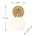 Meridian - M90112NB - One Light Wall Sconce - Natural Brass