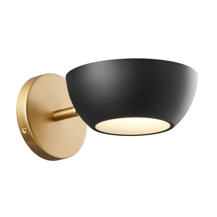 Meridian - M90113MBKNB - One Light Wall Sconce - Matte Black and Natural Brass