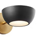 Meridian - M90113MBKNB - One Light Wall Sconce - Matte Black and Natural Brass