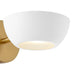 Meridian - M90113WHNB - One Light Wall Sconce - White and Natural Brass