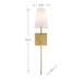 Meridian - M90114NB - One Light Wall Sconce - Natural Brass