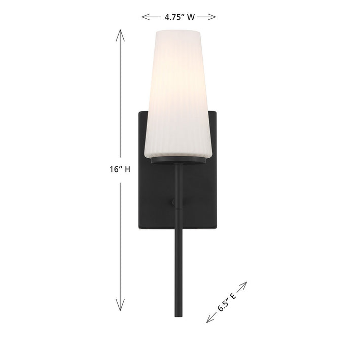 Meridian - M90115MBK - One Light Wall Sconce - Matte Black