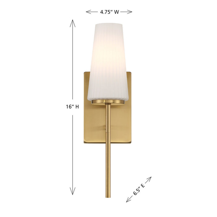 Meridian - M90115NB - One Light Wall Sconce - Natural Brass