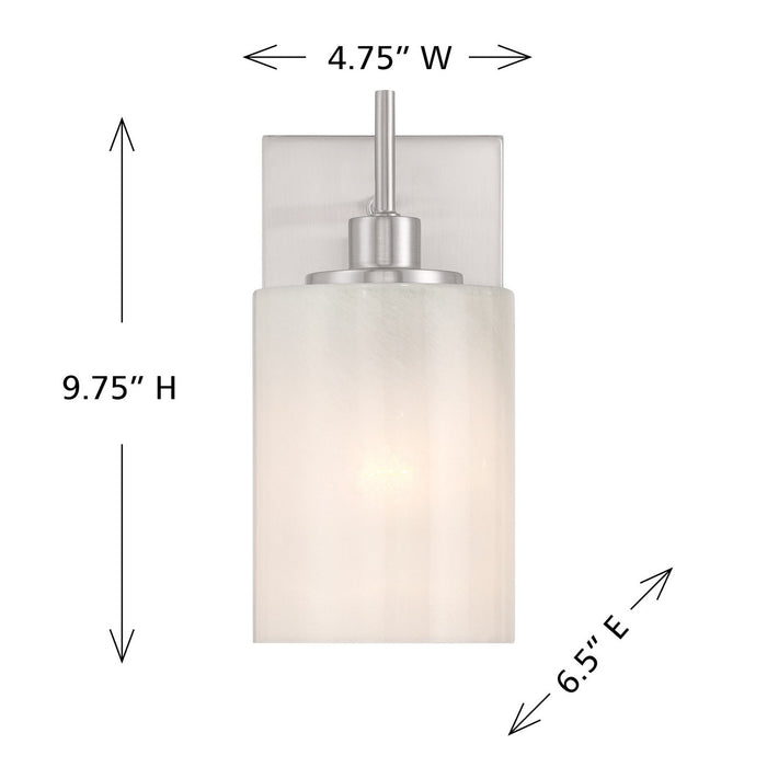 Meridian - M90116BN - One Light Wall Sconce - Brushed Nickel