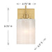 Meridian - M90116NB - One Light Wall Sconce - Natural Brass