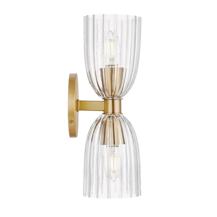 Meridian - M90121NB - Two Light Wall Sconce - Natural Brass